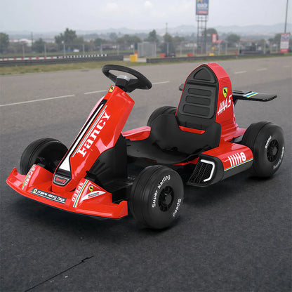 Urban Culture Homes 12V 7Ah Ride-On Electric Go-Kart | Adjustable Frame, Dual Speed, MP3, Remote Control