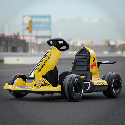 Urban Culture Homes 12V 7Ah Ride-On Electric Go-Kart | Adjustable Frame, Dual Speed, MP3, Remote Control