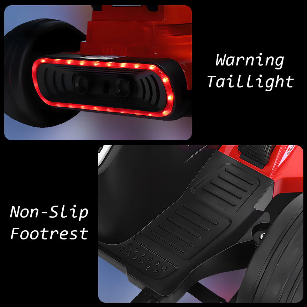 Urban Culture Homes 12V 7Ah Ride-On Electric Go-Kart | Adjustable Frame, Dual Speed, MP3, Remote Control