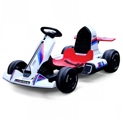 Urban Culture Homes 12V 7Ah Ride-On Electric Go-Kart | Adjustable Frame, Dual Speed, MP3, Remote Control