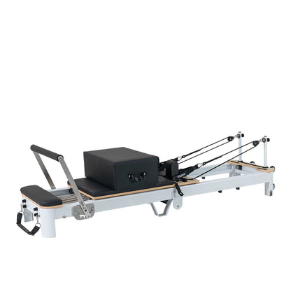 Foldable Aluminium Reformer Pilates Bed with 6-Spring Resistance & PU Leather Cushion