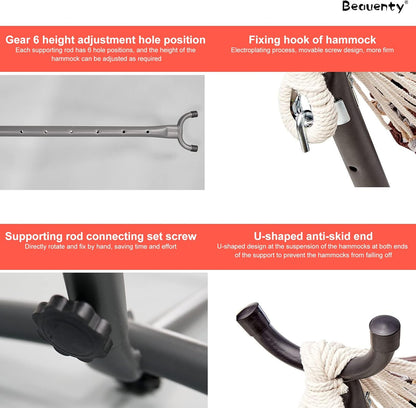 Portable Hammock Stand Set – 2-Person Heavy Duty