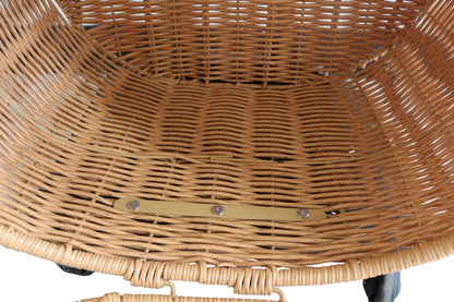 Wicker Cat Carrier Trolley – Wheels & Extendable Handle