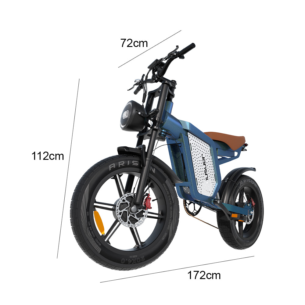 High-Carbon Steel 750W Brushless Electric Bike — Rugged Build, Smart Ride