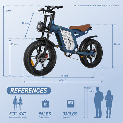 High-Carbon Steel 750W Electric Bike – Rugged Build