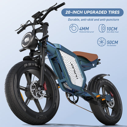 High-Carbon Steel 750W Electric Bike – Rugged Build