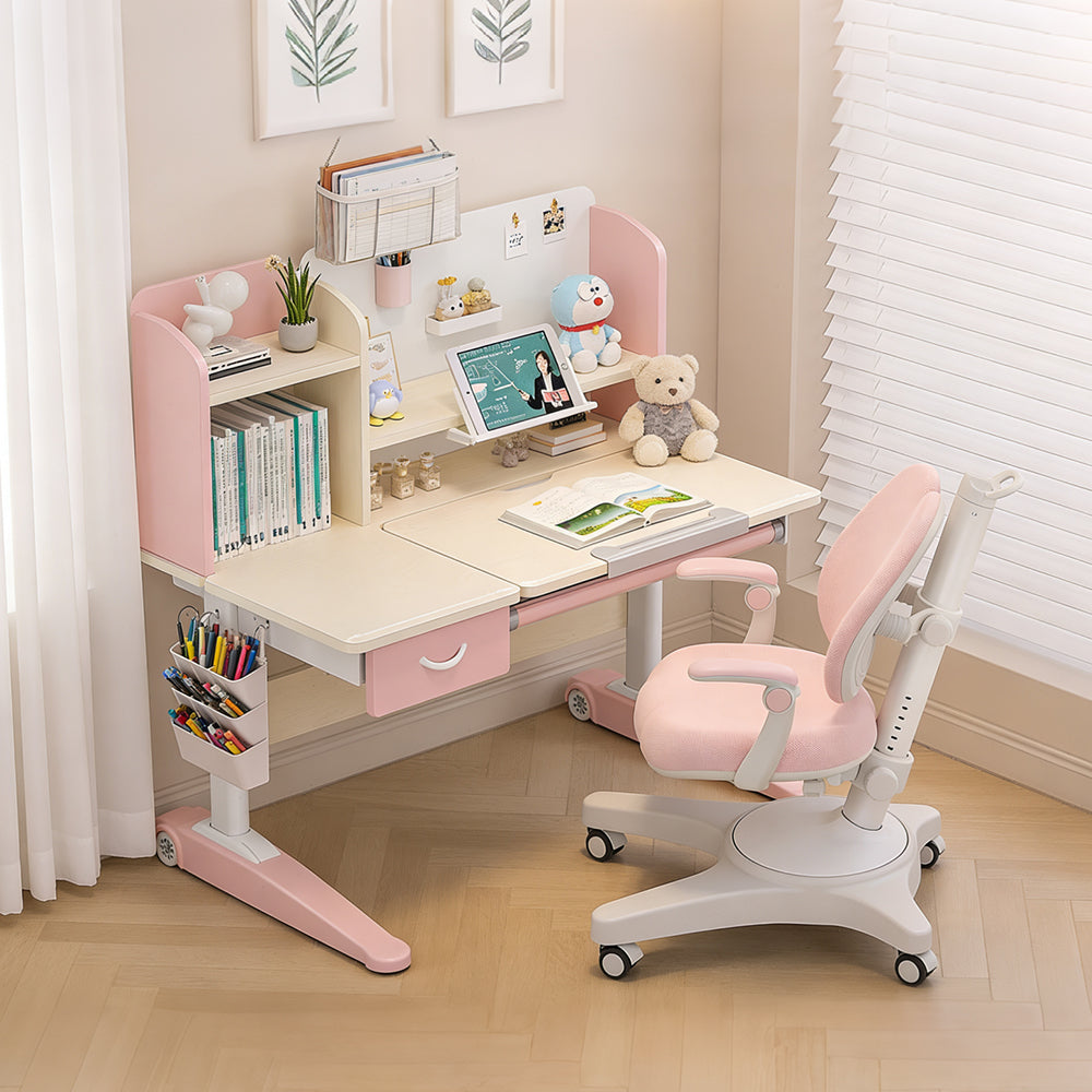 Kids 5-12 years Ergonomic Study Desk & Chair Set - Adjustable Height