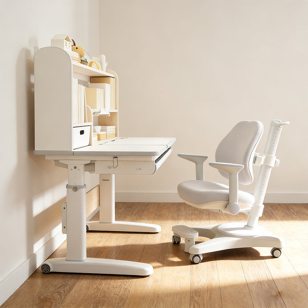 Kids 5-12 years Ergonomic Study Desk & Chair Set - Adjustable Height