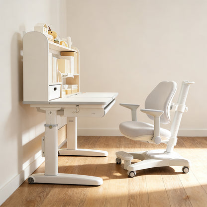 Kids 5-12 years Ergonomic Study Desk & Chair Set - Adjustable Height