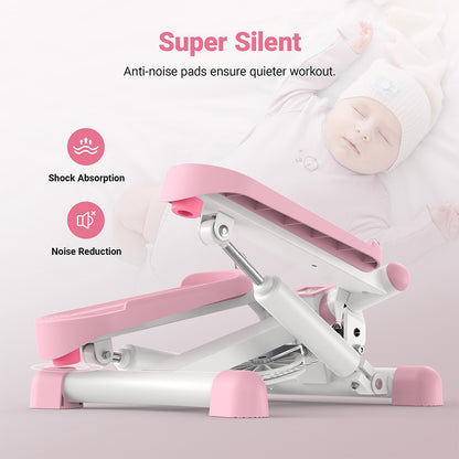 Compact Full-Body Mini Stepper – Twist & Step with Bands