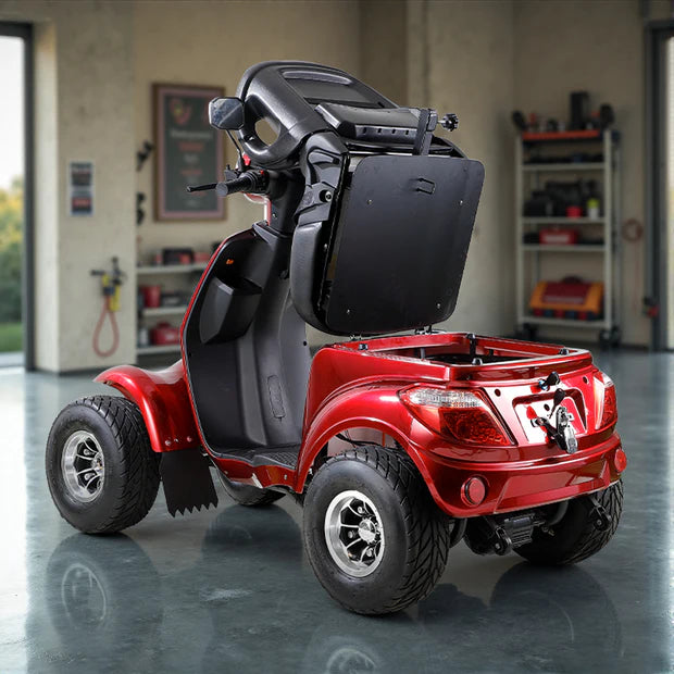 1000W Heavy-Duty Electric Mobility Scooter – 60V 20Ah Off-Road, Adjustable Luxury Seat & Golf Bag Mount