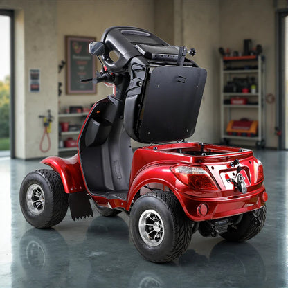 1000W Heavy-Duty Electric Mobility Scooter – 60V 20Ah Off-Road, Adjustable Luxury Seat & Golf Bag Mount