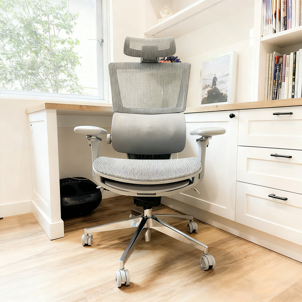 Cozy Motion HLC-3599 Ergonomic Office Chair - Light Gray - OC10