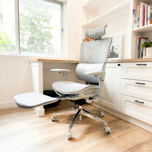 Cozy Motion Ergonomic Massage Office Chair - Light Gray - OC10