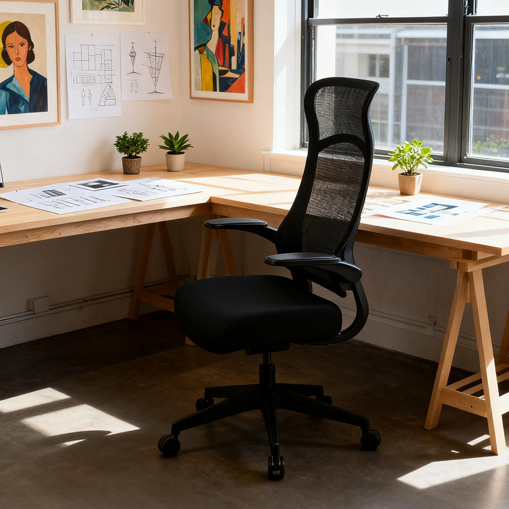 High-Back Office Chair - Mesh & Fabric - OC11