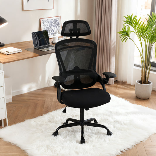 Office Chair with 2D Headrest - Mesh & Fabric - OC12