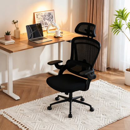 Office Chair with 2D Headrest - Mesh & Fabric - OC12