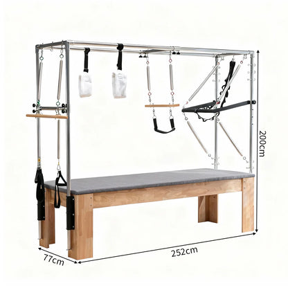 Rubberwood Frame Pilates Cadillac Full Trapeze Table