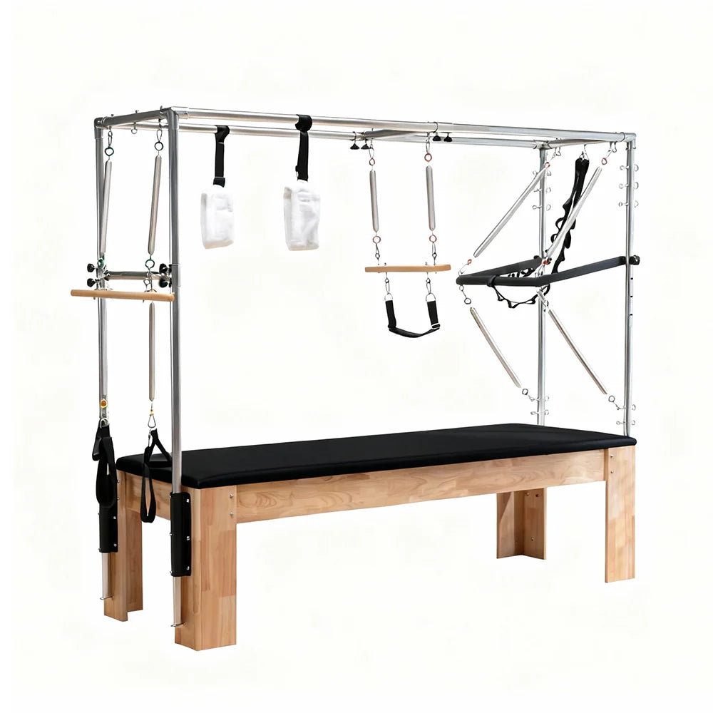 Rubberwood Frame Pilates Cadillac Full Trapeze Table
