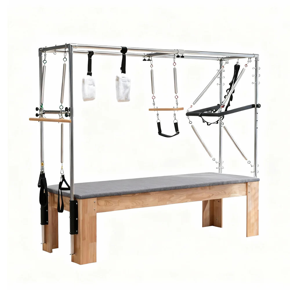 Rubberwood Frame Pilates Cadillac Full Trapeze Table