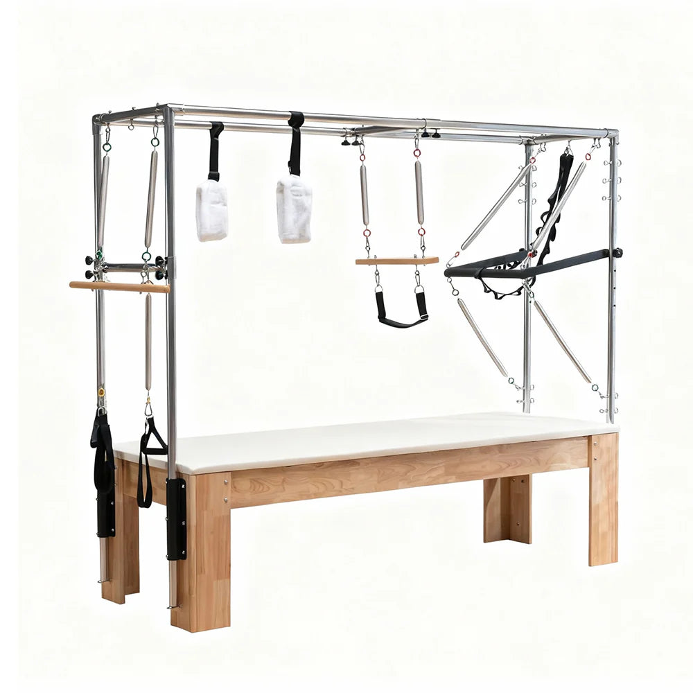 Rubberwood Frame Pilates Cadillac Full Trapeze Table