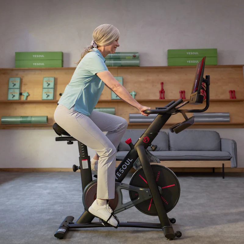 Smart Exercise Bike with 21.5” FHD Screen, Magnetic Resistance & App Connectivity