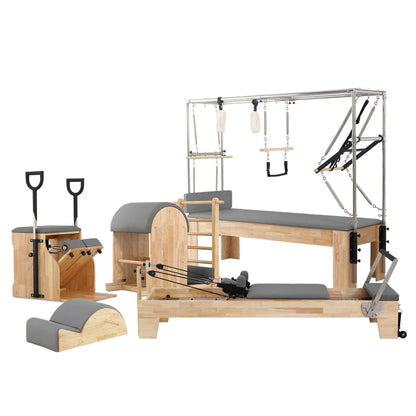 Pilates Studio Combo Set – Full Body Training Kit with Cadillac, Reformer, Ladder Barrel, Wunda Chair & Spine Corrector