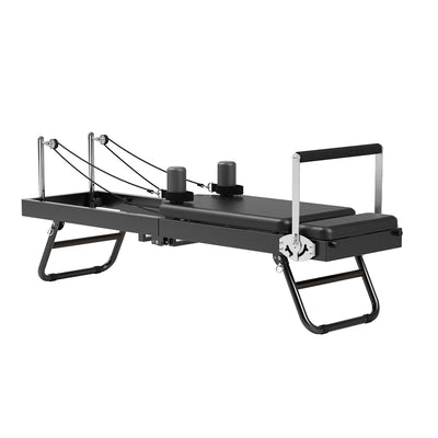 Foldable Steel-Frame Pilates Reformer with Adjustable Height & Silent Resistance