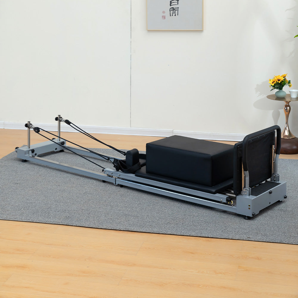 Foldable Carbon-Steel Pilates Reformer — Compact, Strong & Versatile
