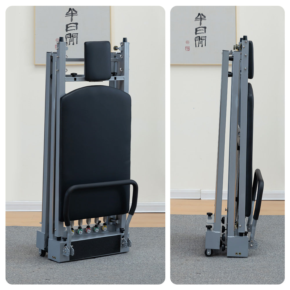 Foldable Carbon-Steel Pilates Reformer — Compact, Strong & Versatile