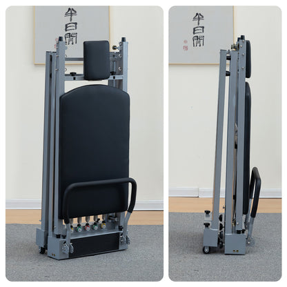Foldable Carbon-Steel Pilates Reformer – Compact & Strong