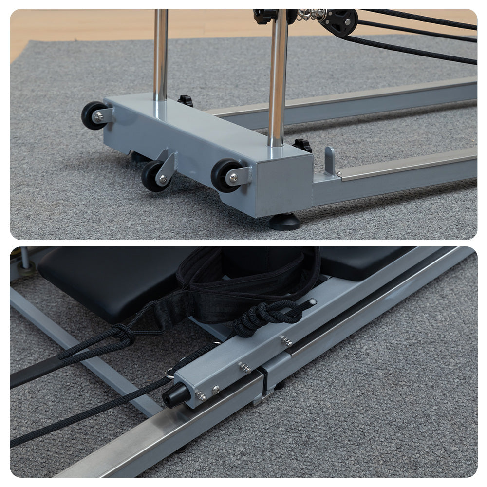 Foldable Carbon-Steel Pilates Reformer — Compact, Strong & Versatile
