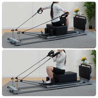 Foldable Carbon-Steel Pilates Reformer – Compact & Strong