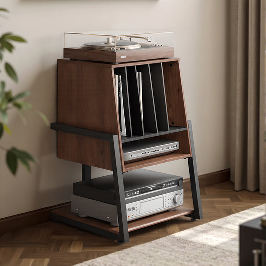 Modern Style Record Storage & Audio Rack — Sleek, Functional Design
