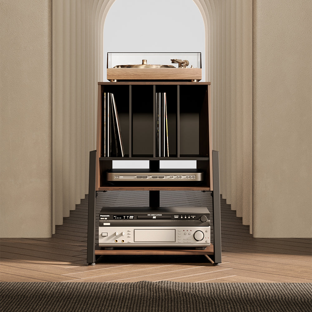 Modern Style Record Storage & Audio Rack — Sleek, Functional Design