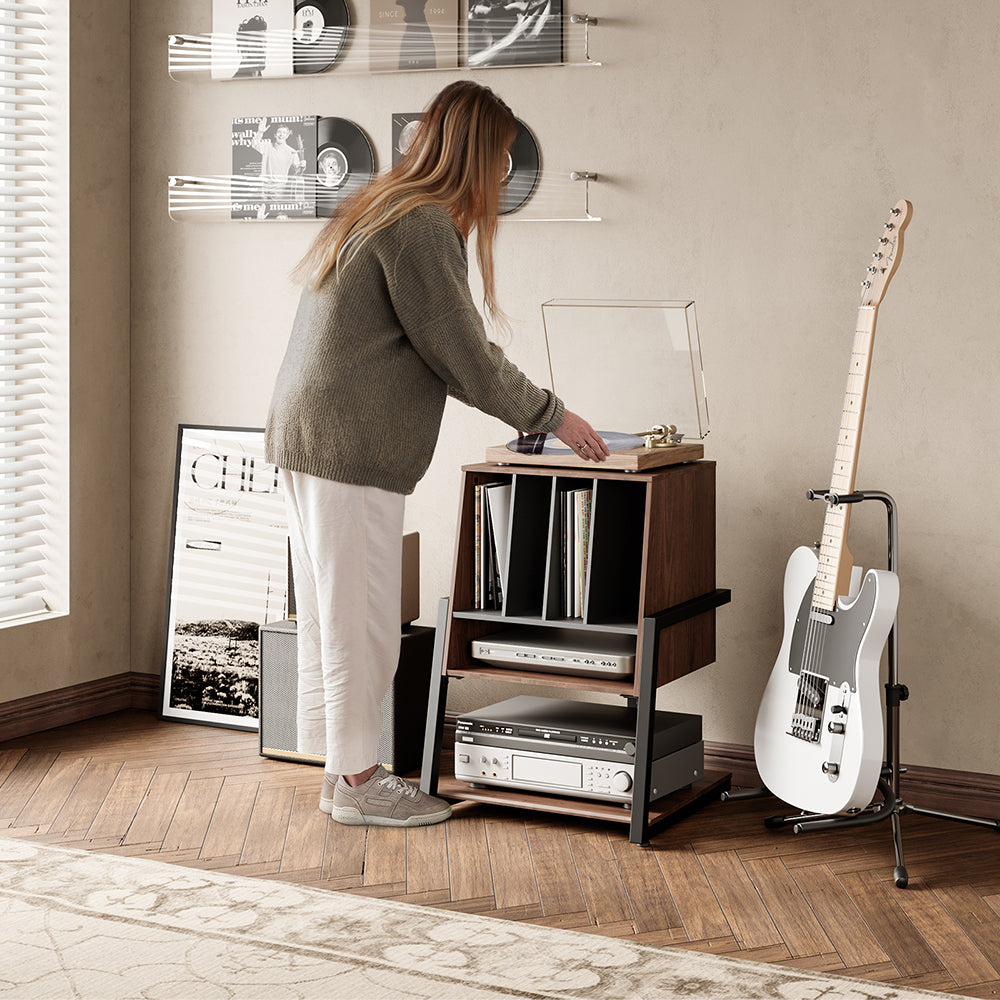 Modern Style Record Storage & Audio Rack — Sleek, Functional Design