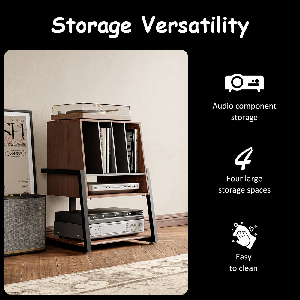 Modern Style Record Storage & Audio Rack — Sleek, Functional Design