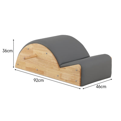 Rubberwood Pilates Spine Corrector — Ergonomic Arc for Stretch & Alignment