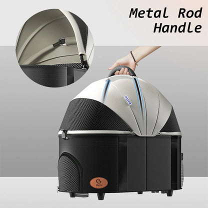 Foldable And Detachable Wrought Iron Frame Pet Stroller