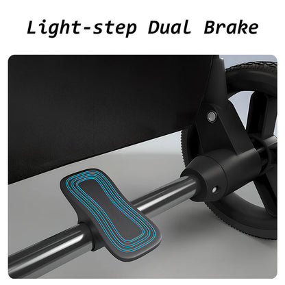 Foldable And Detachable Wrought Iron Frame Pet Stroller