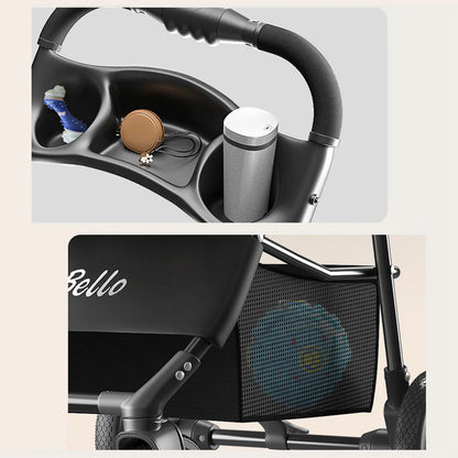 Foldable And Detachable Wrought Iron Frame Pet Stroller