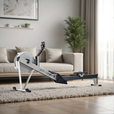 Air Resistance Rowing Machine – 10-Level Wind Adjust, LED Display