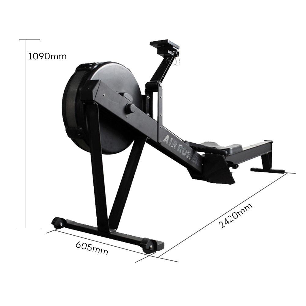 Air Resistance Rowing Machine – 10-Level Wind Adjust, LED Display