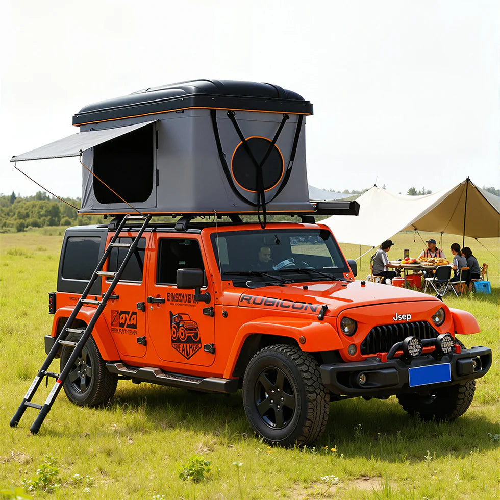 Easy-to-Collapse Safe Roof Top Tent – 3-Second Setup, Hardtop Design, All-Season Adventure Shelter