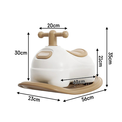 Urban Culture Homes Multifunctional Children's Swing Car/Rocking Horse | 3-in-1 Play Vehicle with Helmet & Backpack