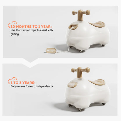 Urban Culture Homes Multifunctional Children's Swing Car/Rocking Horse | 3-in-1 Play Vehicle with Helmet & Backpack