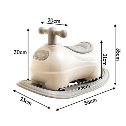 Urban Culture Homes Multifunctional Children's Swing Car/Rocking Horse | 3-in-1 Play Vehicle with Helmet & Backpack