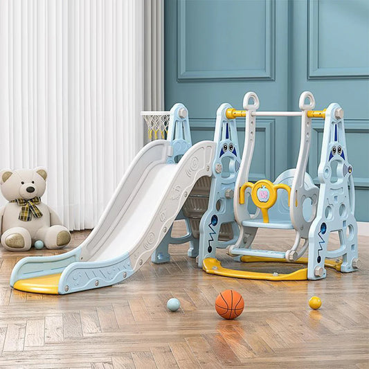 Urban Culture Homes 6-in-1 Children's Slide With Swing | Multi-Activity Play Center with Story Machine
