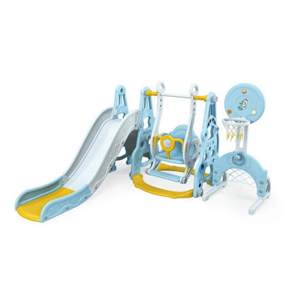 Urban Culture Homes 6-in-1 Children's Slide With Swing | Multi-Activity Play Center with Story Machine