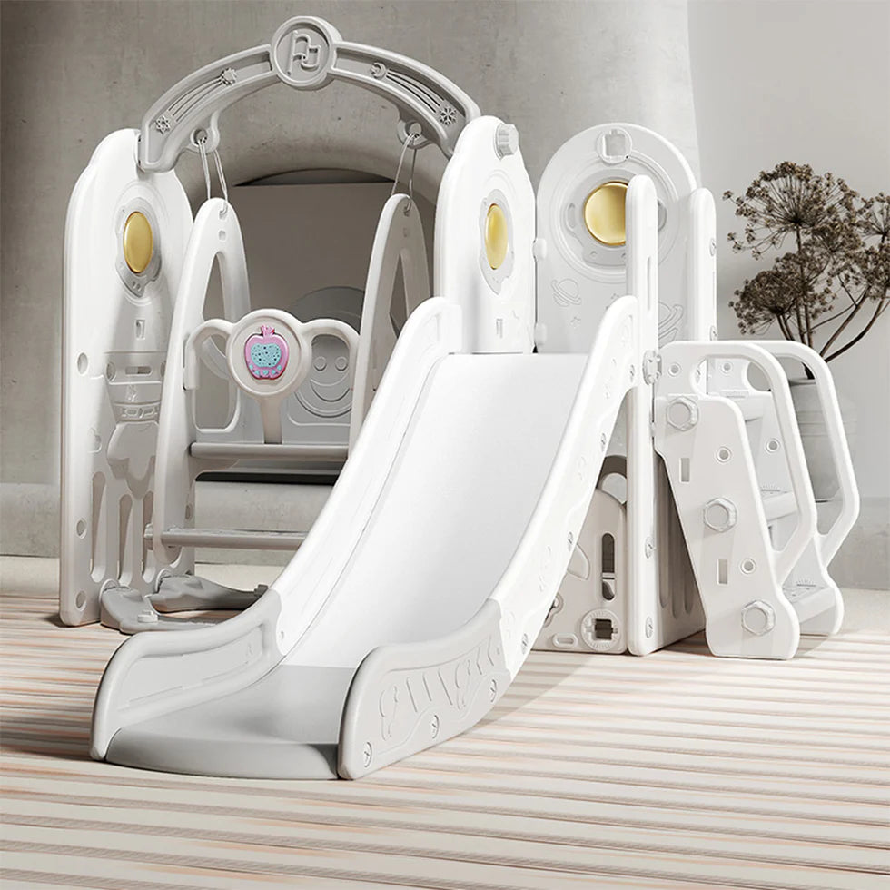 Urban Culture Homes 4-in-1 Children's Slide With Swing | Multi-Activity Play Center with Story Machine